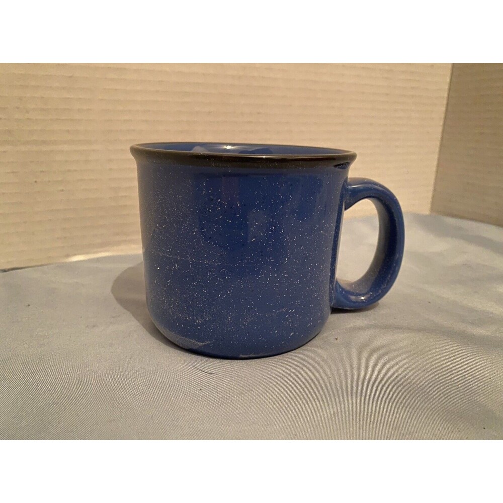 Vintage Marlboro Unlimited Blue Speckled Stoneware Coffee Mug 16oz
